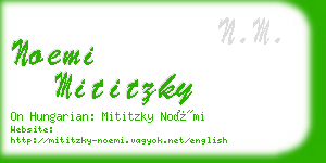 noemi mititzky business card